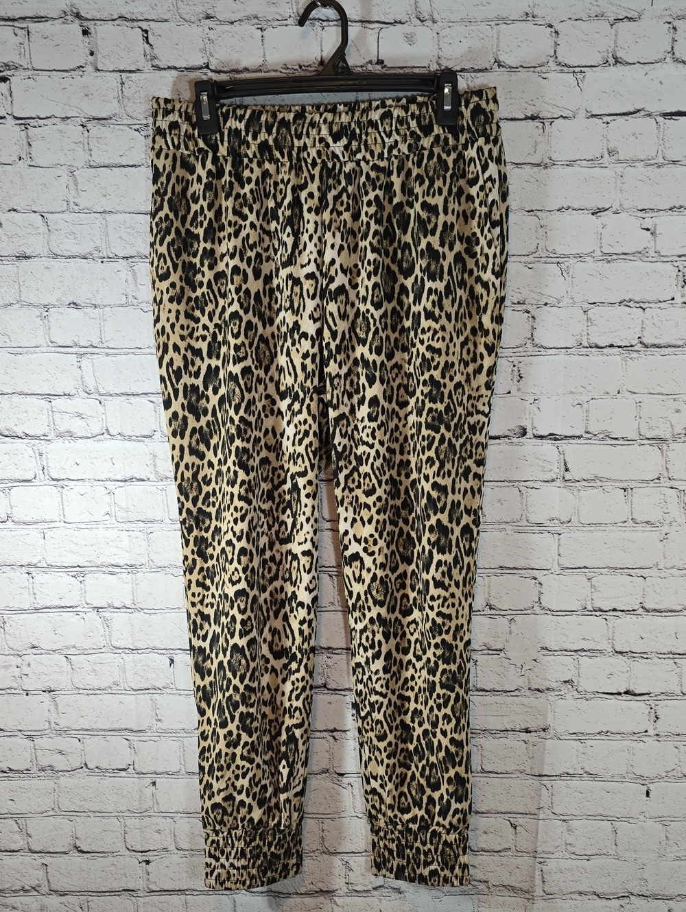 Aqua Leopard Print Jogger-Style Lounge Pants Size M